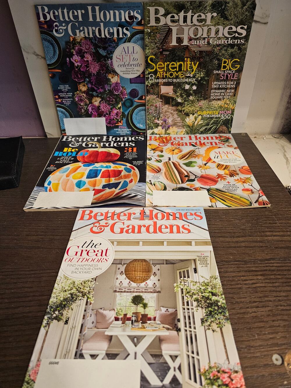 BETTER HOMES AND GARDENS Lot of 5 May 2003 Oct 2020 June 2021 Oct 2021 Nov 2021